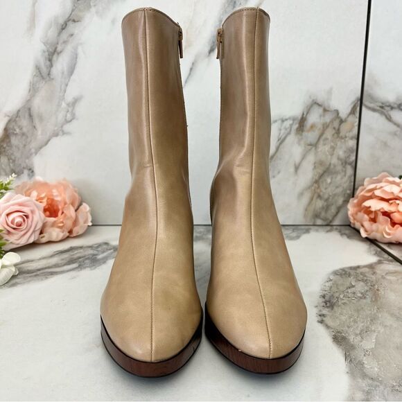JOURNEE COLLECTION Romer Tru Comfort Platform Block Heel Booties in Tan Size 8 - Picture 8 of 16